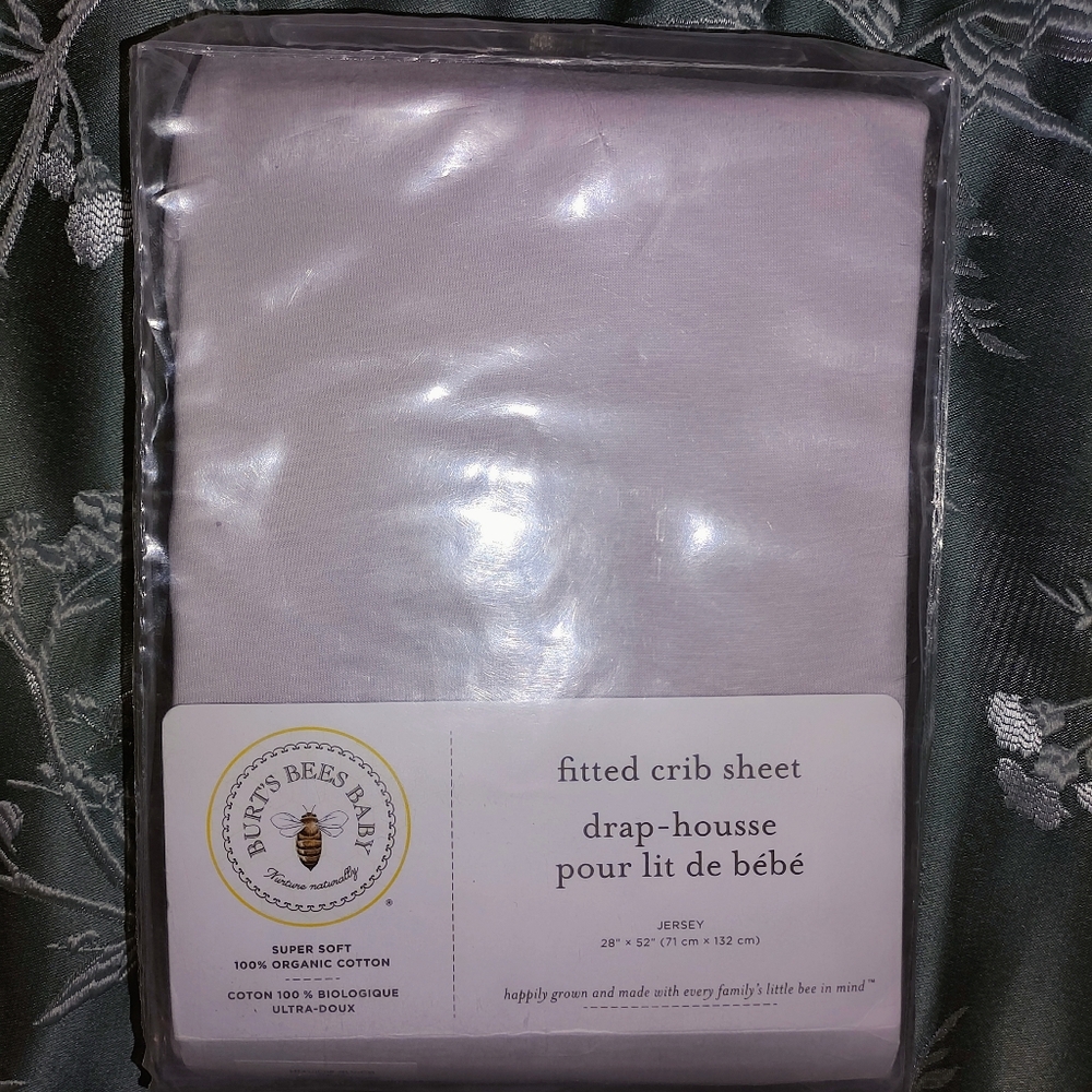 Burt's Bees Baby Fitted Crib Sheet - White
